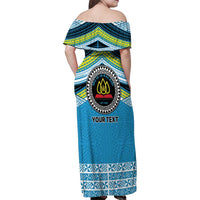 Personalised Tonga Lavengamalie College Family Matching Off Shoulder Maxi Dress and Hawaiian Shirt Polynesian Ngatu Tribal LT9 - Polynesian Pride