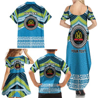 Personalised Tonga Lavengamalie College Family Matching Summer Maxi Dress and Hawaiian Shirt Polynesian Ngatu Tribal LT9 - Polynesian Pride