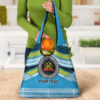 Personalised Tonga Lavengamalie College Grocery Bag Polynesian Ngatu Tribal