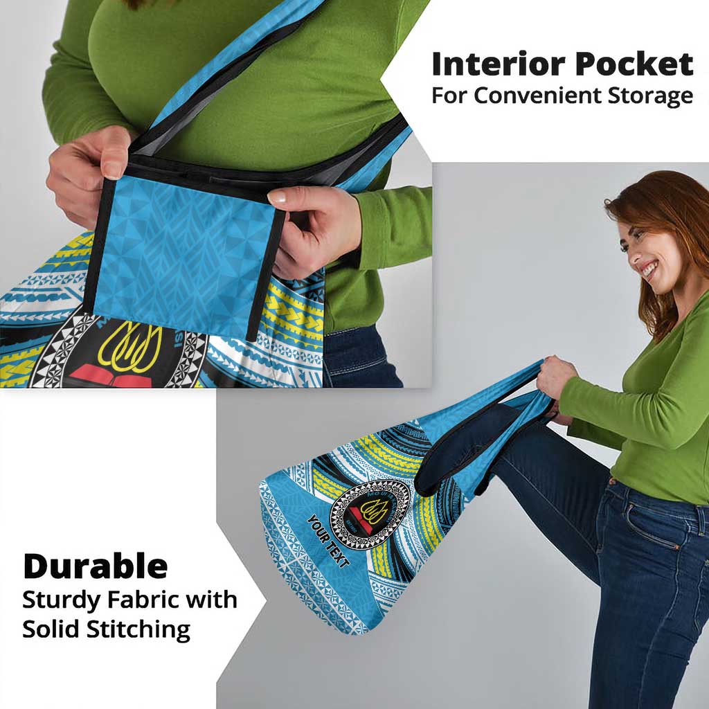 Personalised Tonga Lavengamalie College Grocery Bag Polynesian Ngatu Tribal