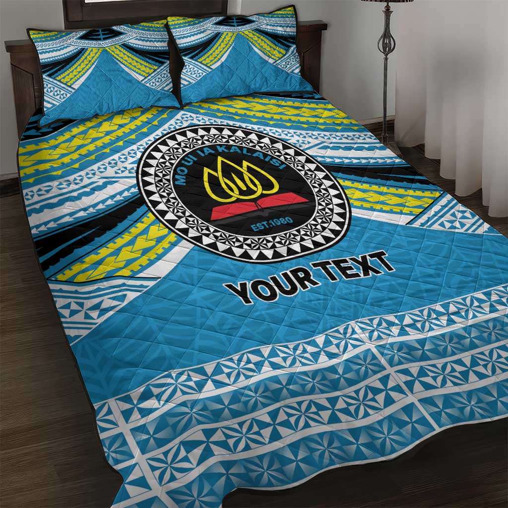 Personalised Tonga Lavengamalie College Quilt Bed Set Polynesian Ngatu Tribal