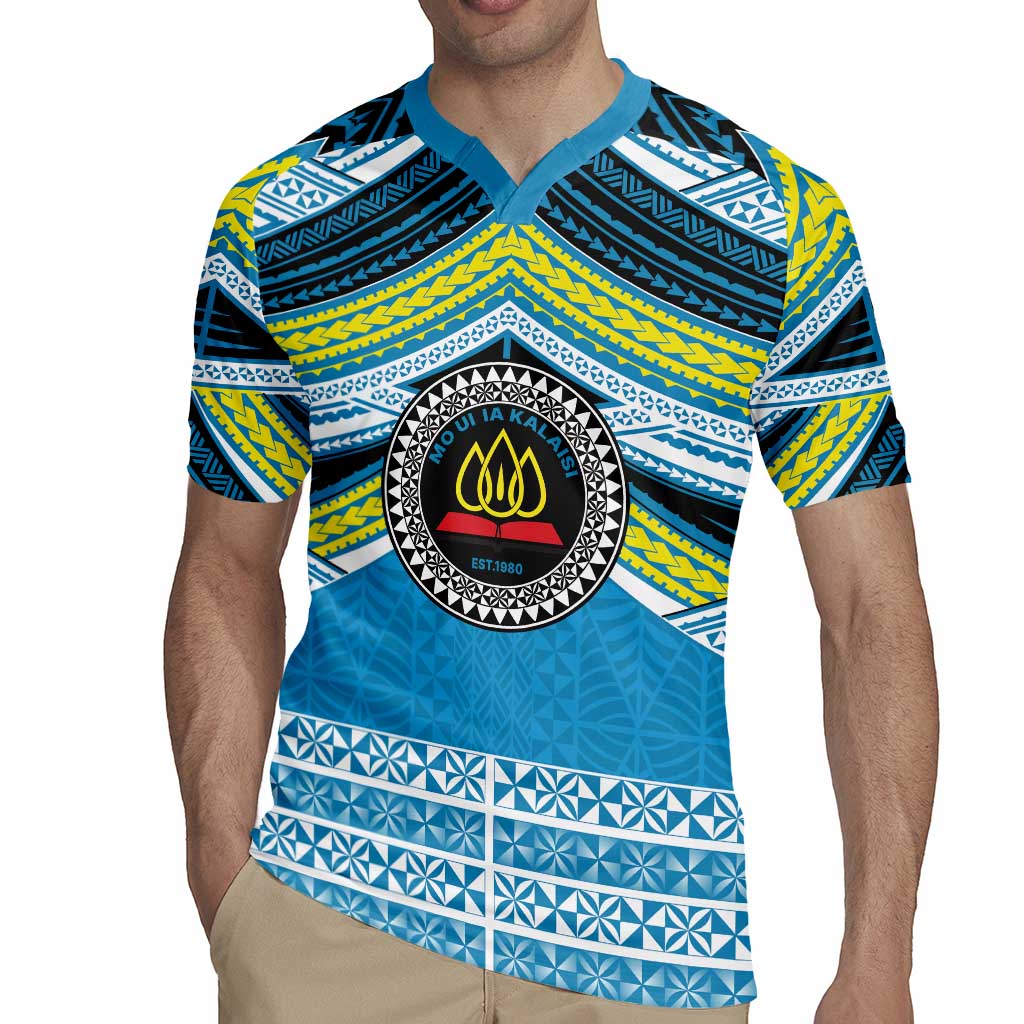 Personalised Tonga Lavengamalie College Rugby Jersey Polynesian Ngatu Tribal