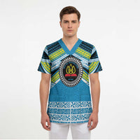 Personalised Tonga Lavengamalie College Scrub Top Polynesian Ngatu Tribal - Polynesian Pride