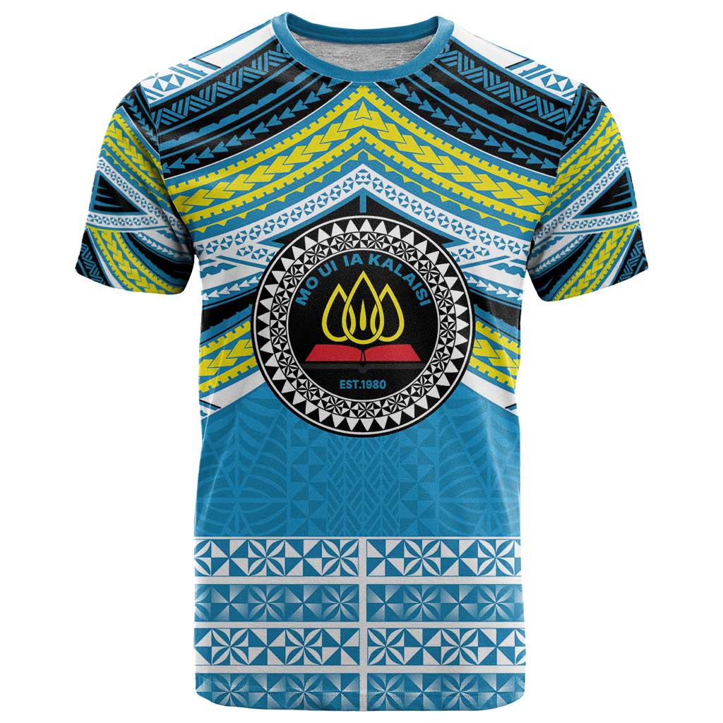 Personalised Tonga Lavengamalie College T Shirt Polynesian Ngatu Tribal