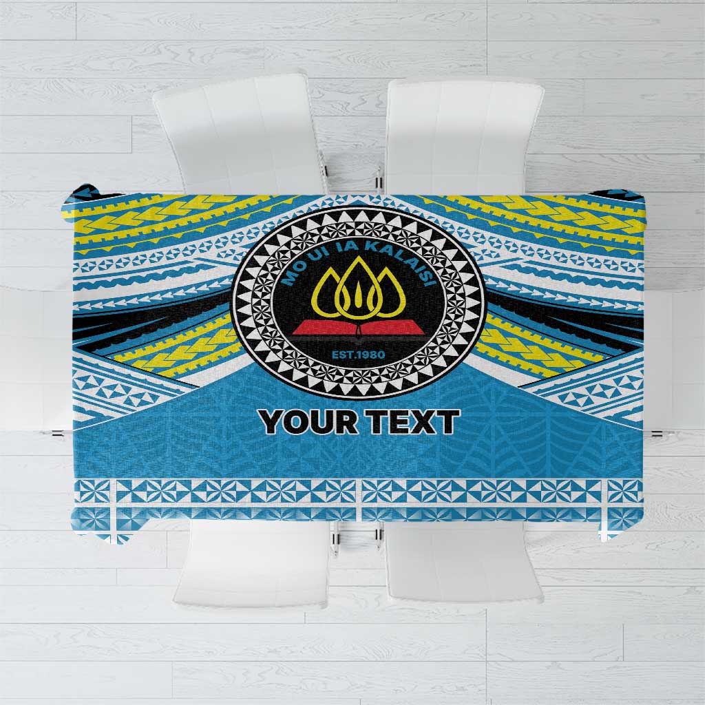 Personalised Tonga Lavengamalie College Tablecloth Polynesian Ngatu Tribal