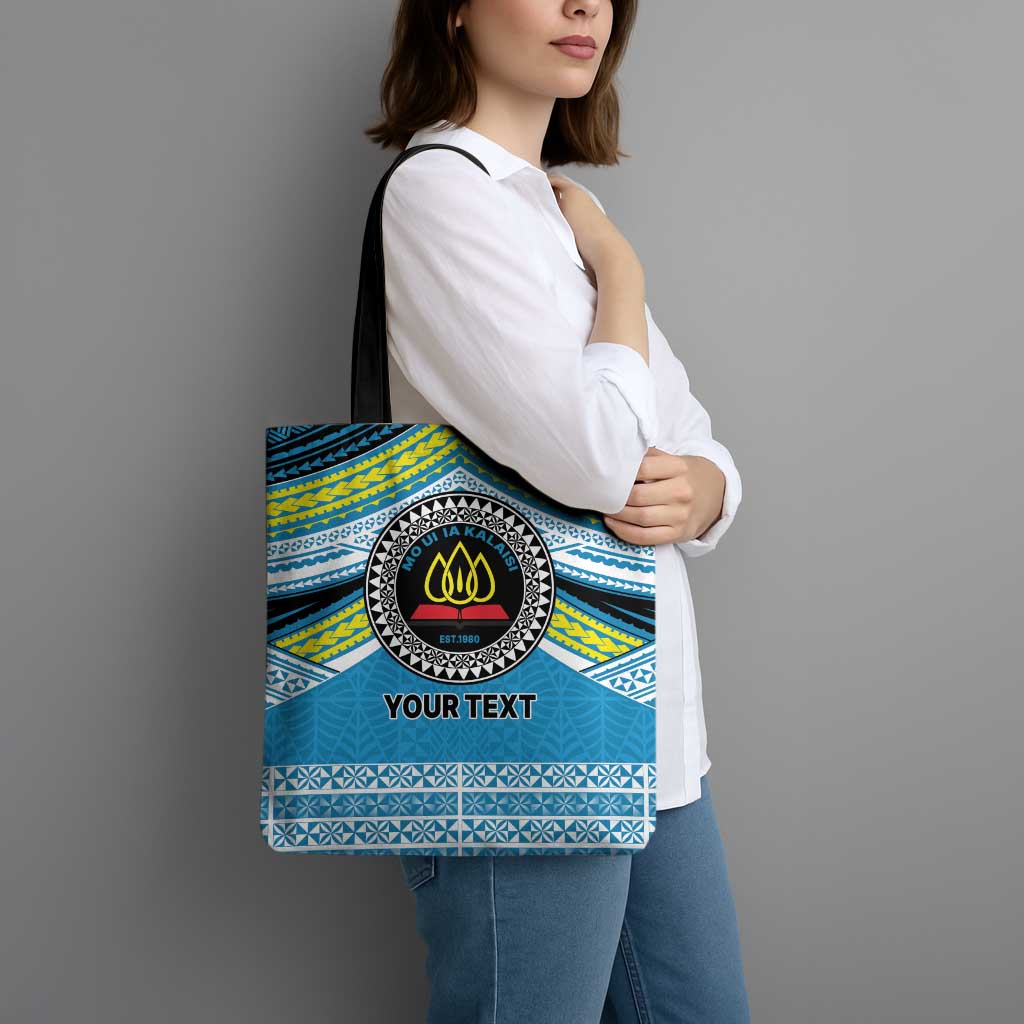 Personalised Tonga Lavengamalie College Tote Bag Polynesian Ngatu Tribal - Polynesian Pride