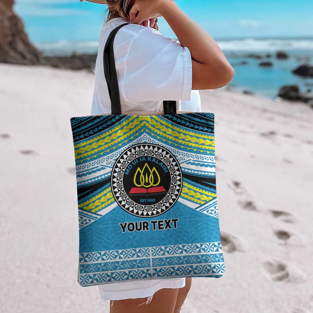 Personalised Tonga Lavengamalie College Tote Bag Polynesian Ngatu Tribal - Polynesian Pride