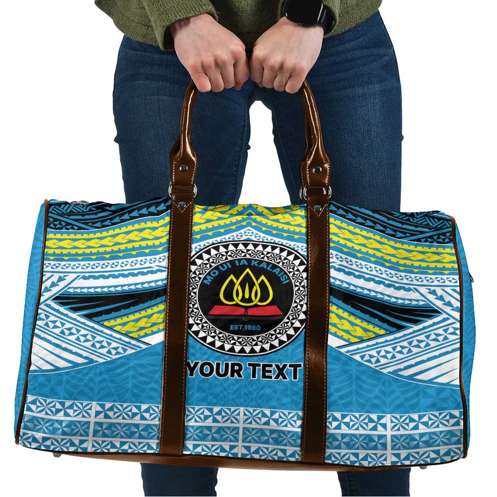 Personalised Tonga Lavengamalie College Travel Bag Polynesian Ngatu Tribal - Polynesian Pride