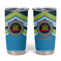 Personalised Tonga Lavengamalie College Tumbler Cup Polynesian Ngatu Tribal