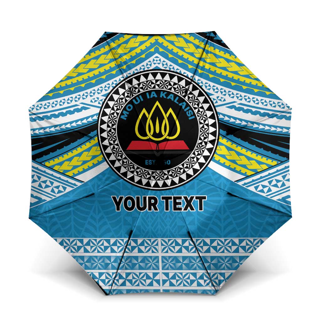 Personalised Tonga Lavengamalie College Umbrella Polynesian Ngatu Tribal - Polynesian Pride