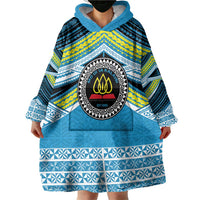 Personalised Tonga Lavengamalie College Wearable Blanket Hoodie Polynesian Ngatu Tribal