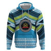 Personalised Tonga Lavengamalie College Zip Hoodie Polynesian Ngatu Tribal