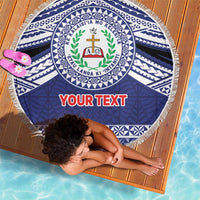 Personalised Tonga Sia'atoutai Theological College Beach Blanket Polynesian Ngatu Tribal