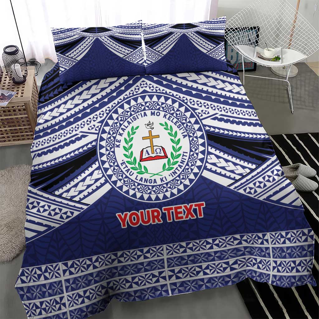 Personalised Tonga Sia'atoutai Theological College Bedding Set Polynesian Ngatu Tribal