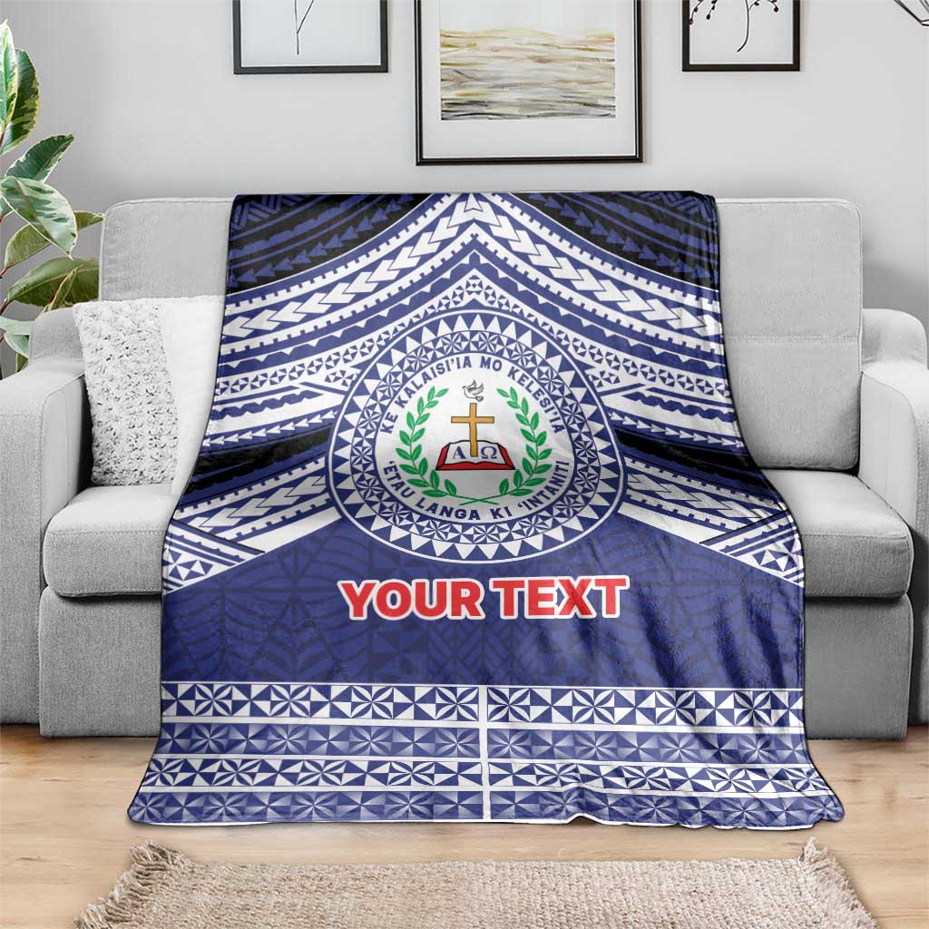 Personalised Tonga Sia'atoutai Theological College Blanket Polynesian Ngatu Tribal