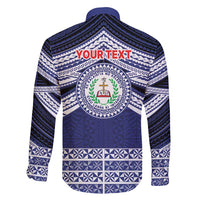 Personalised Tonga Sia'atoutai Theological College Family Matching Long Sleeve Bodycon Dress and Hawaiian Shirt Polynesian Ngatu Tribal LT9 - Polynesian Pride