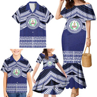 Personalised Tonga Sia'atoutai Theological College Family Matching Mermaid Dress and Hawaiian Shirt Polynesian Ngatu Tribal LT9 - Polynesian Pride