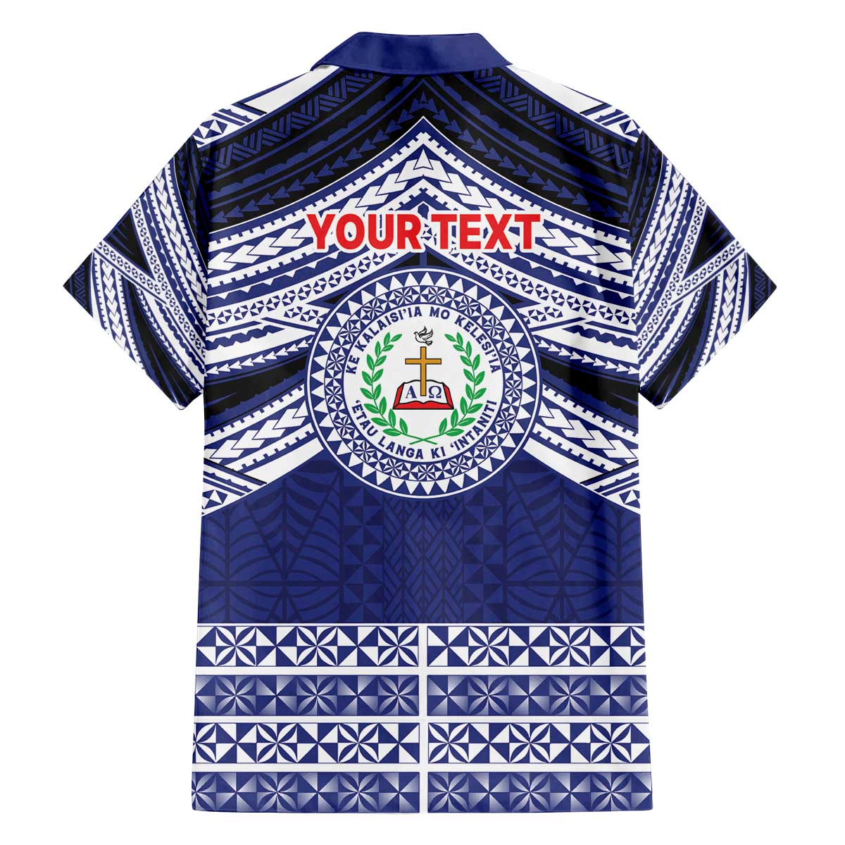Personalised Tonga Sia'atoutai Theological College Family Matching Off The Shoulder Long Sleeve Dress and Hawaiian Shirt Polynesian Ngatu Tribal LT9 - Polynesian Pride