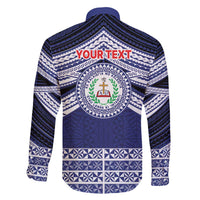 Personalised Tonga Sia'atoutai Theological College Family Matching Off The Shoulder Long Sleeve Dress and Hawaiian Shirt Polynesian Ngatu Tribal LT9 - Polynesian Pride