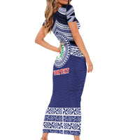 Personalised Tonga Sia'atoutai Theological College Family Matching Short Sleeve Bodycon Dress and Hawaiian Shirt Polynesian Ngatu Tribal LT9 - Polynesian Pride