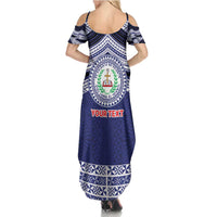 Personalised Tonga Sia'atoutai Theological College Family Matching Summer Maxi Dress and Hawaiian Shirt Polynesian Ngatu Tribal LT9 - Polynesian Pride