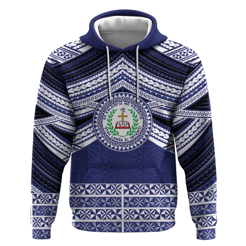 Personalised Tonga Sia'atoutai Theological College Hoodie Polynesian Ngatu Tribal