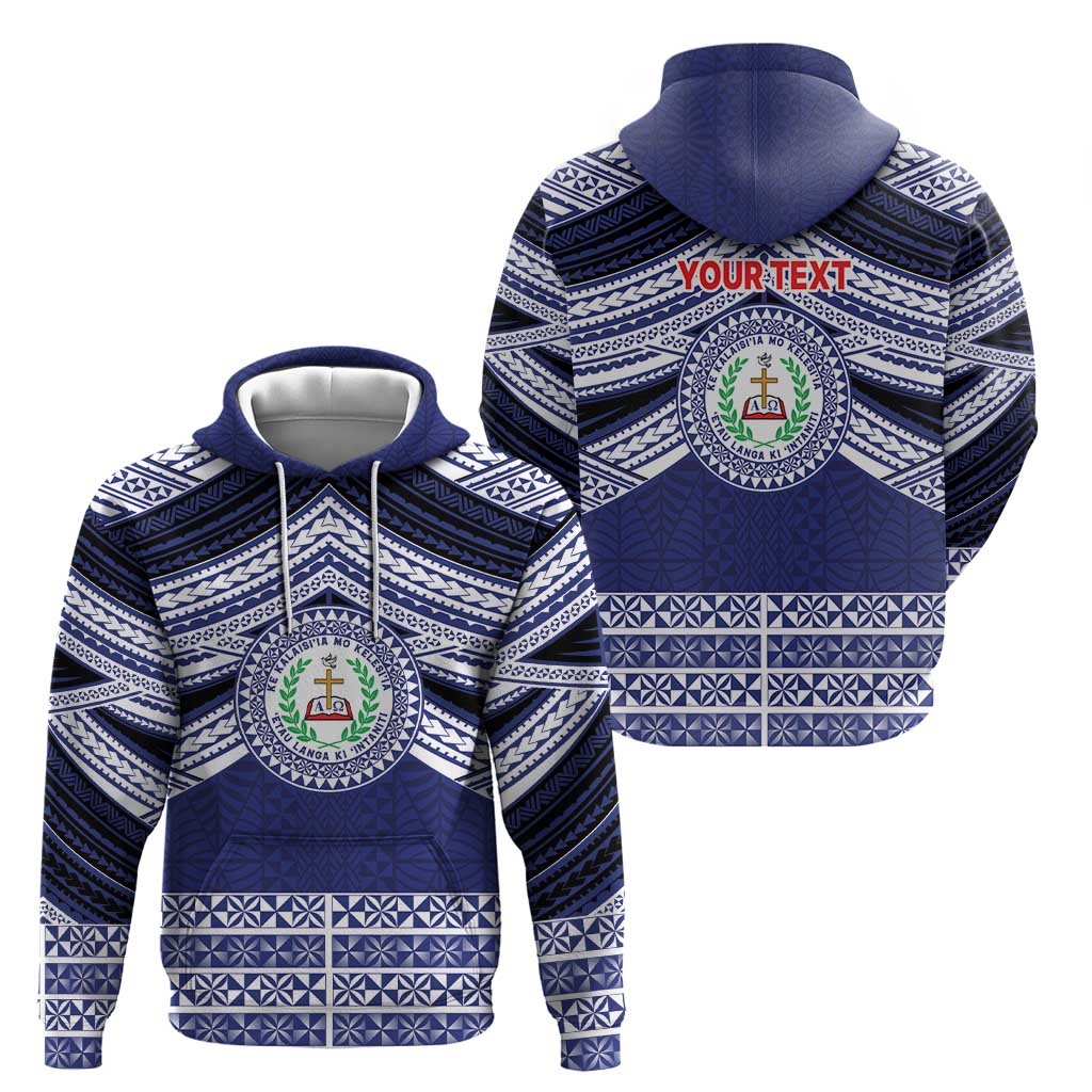 Personalised Tonga Sia'atoutai Theological College Hoodie Polynesian Ngatu Tribal