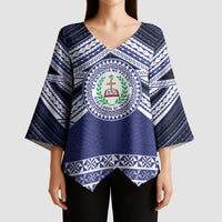 Personalised Tonga Sia'atoutai Theological College Kimono Sleeve Blouse Polynesian Ngatu Tribal - Polynesian Pride