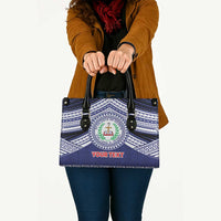 Personalised Tonga Sia'atoutai Theological College Leather Bag Polynesian Ngatu Tribal - Polynesian Pride
