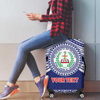 Personalised Tonga Sia'atoutai Theological College Luggage Cover Polynesian Ngatu Tribal