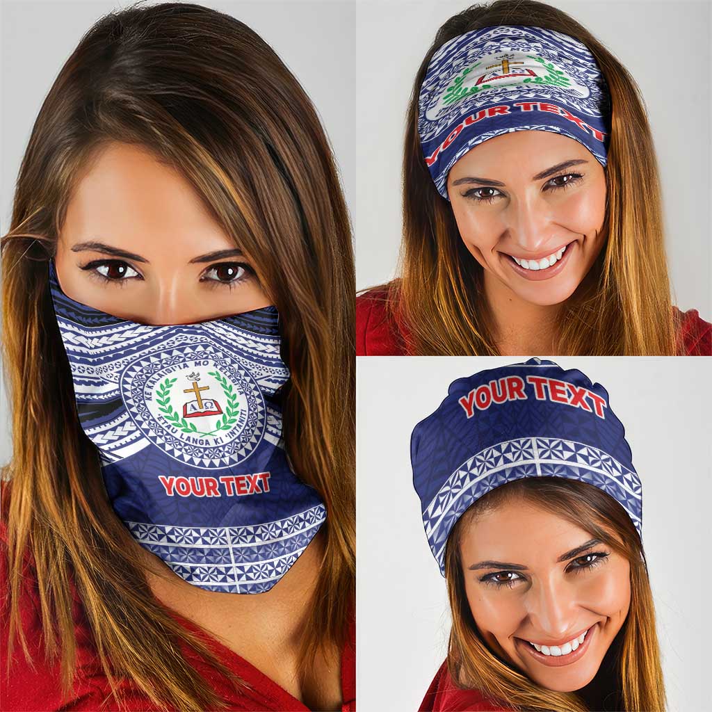 Personalised Tonga Sia'atoutai Theological College Neck Gaiter Polynesian Ngatu Tribal - Polynesian Pride