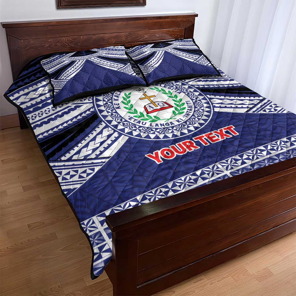 Personalised Tonga Sia'atoutai Theological College Quilt Bed Set Polynesian Ngatu Tribal