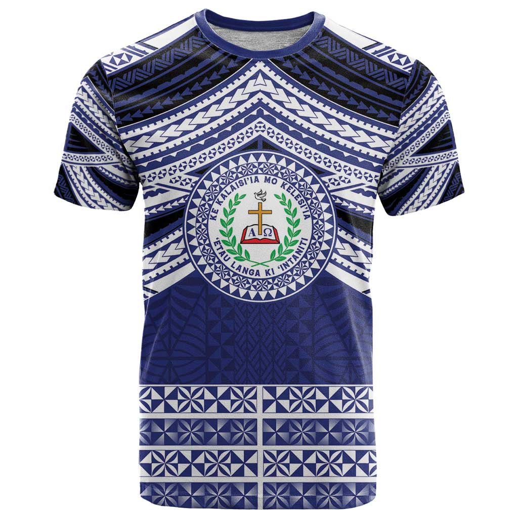Personalised Tonga Sia'atoutai Theological College T Shirt Polynesian Ngatu Tribal
