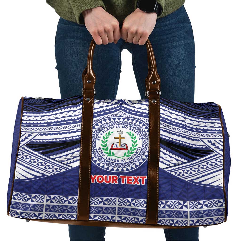 Personalised Tonga Sia'atoutai Theological College Travel Bag Polynesian Ngatu Tribal - Polynesian Pride