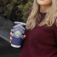 Personalised Tonga Sia'atoutai Theological College Tumbler Cup Polynesian Ngatu Tribal