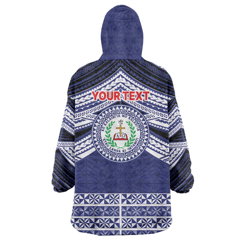 Personalised Tonga Sia'atoutai Theological College Wearable Blanket Hoodie Polynesian Ngatu Tribal