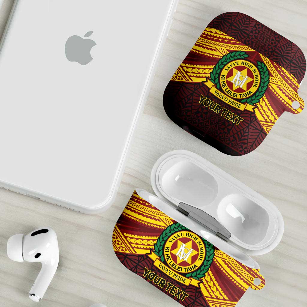 Personalised Tonga Vava'u High School AirPods Case Polynesian Ngatu Tribal - Polynesian Pride
