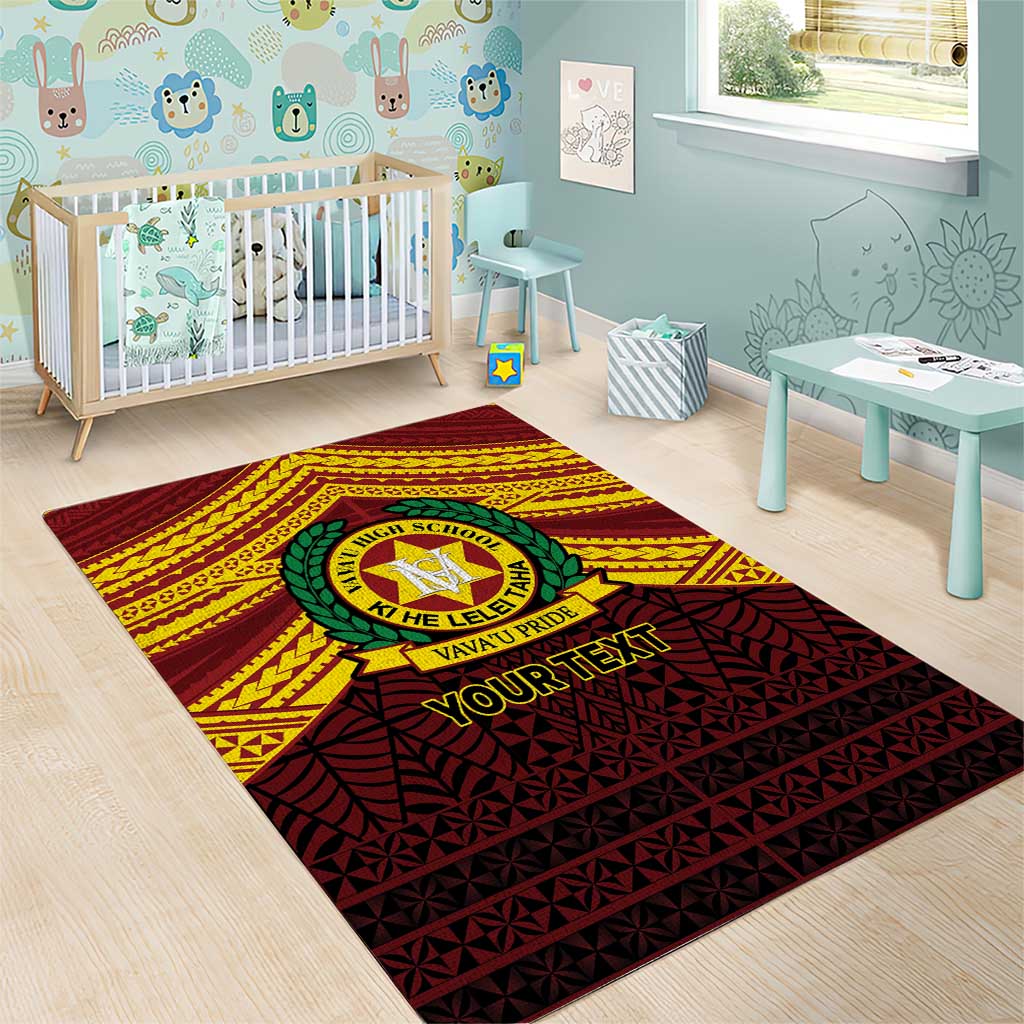 Personalised Tonga Vava'u High School Area Rug Polynesian Ngatu Tribal