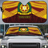 Personalised Tonga Vava'u High School Auto Sun Shade Polynesian Ngatu Tribal - Polynesian Pride