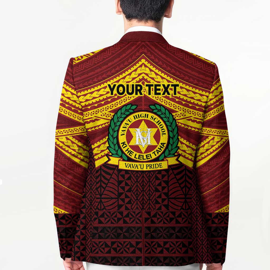 Personalised Tonga Vava'u High School Blazer Polynesian Ngatu Tribal - Polynesian Pride