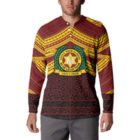 Personalised Tonga Vava'u High School Button Sweatshirt Polynesian Ngatu Tribal