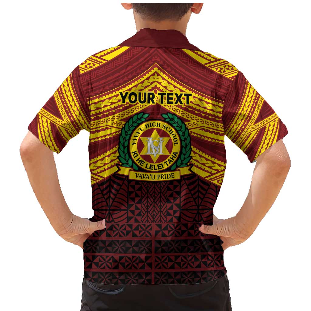 Personalised Tonga Vava'u High School Family Matching Mermaid Dress and Hawaiian Shirt Polynesian Ngatu Tribal LT9 - Polynesian Pride