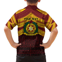 Personalised Tonga Vava'u High School Family Matching Off Shoulder Maxi Dress and Hawaiian Shirt Polynesian Ngatu Tribal LT9 - Polynesian Pride