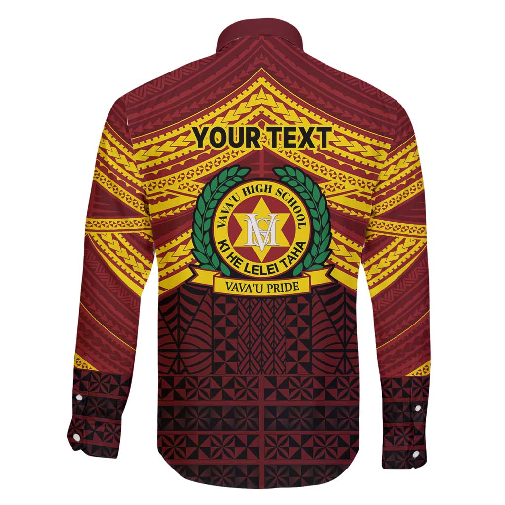 Personalised Tonga Vava'u High School Family Matching Off Shoulder Short Dress and Hawaiian Shirt Polynesian Ngatu Tribal LT9 - Polynesian Pride