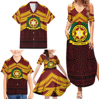 Personalised Tonga Vava'u High School Family Matching Summer Maxi Dress and Hawaiian Shirt Polynesian Ngatu Tribal LT9 - Polynesian Pride