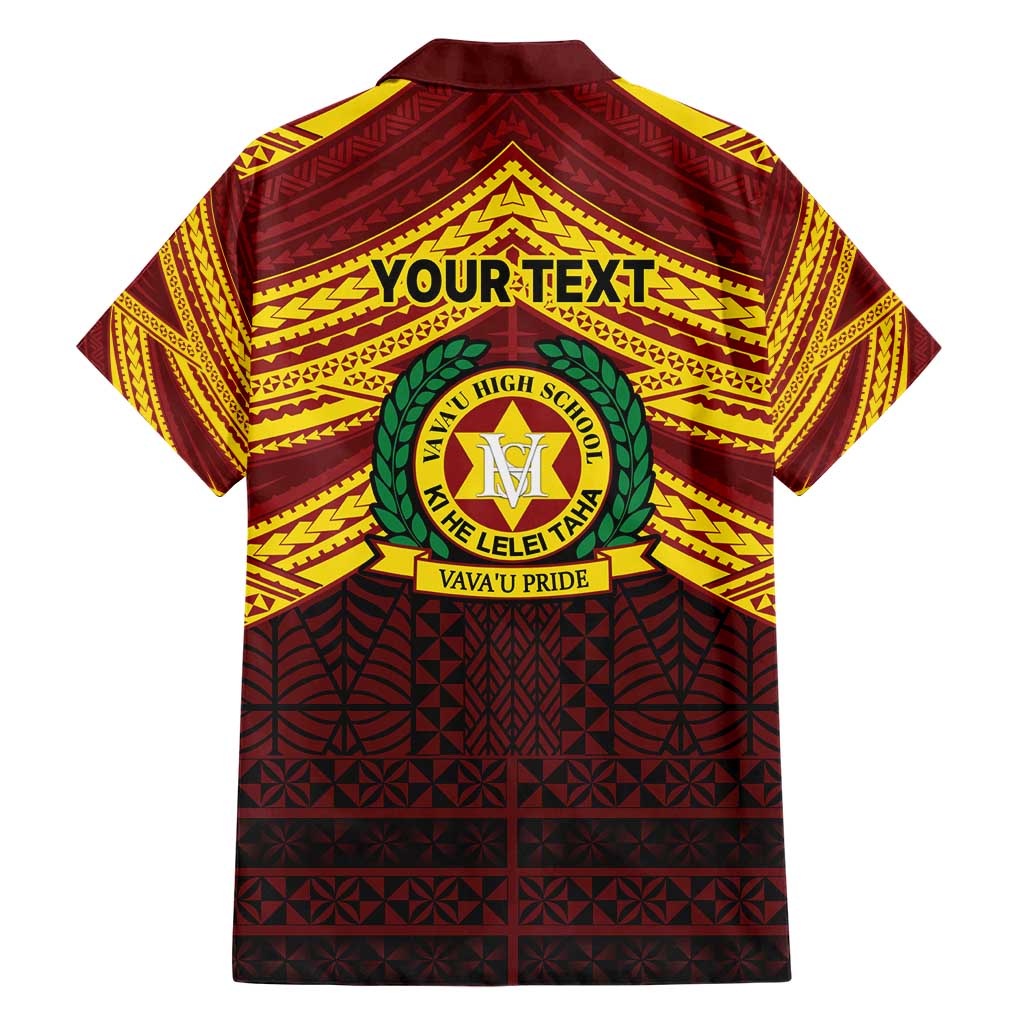 Personalised Tonga Vava'u High School Hawaiian Shirt Polynesian Ngatu Tribal