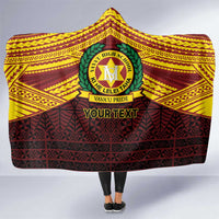Personalised Tonga Vava'u High School Hooded Blanket Polynesian Ngatu Tribal