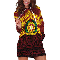 Personalised Tonga Vava'u High School Hoodie Dress Polynesian Ngatu Tribal