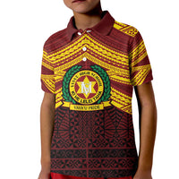 Personalised Tonga Vava'u High School Kid Polo Shirt Polynesian Ngatu Tribal