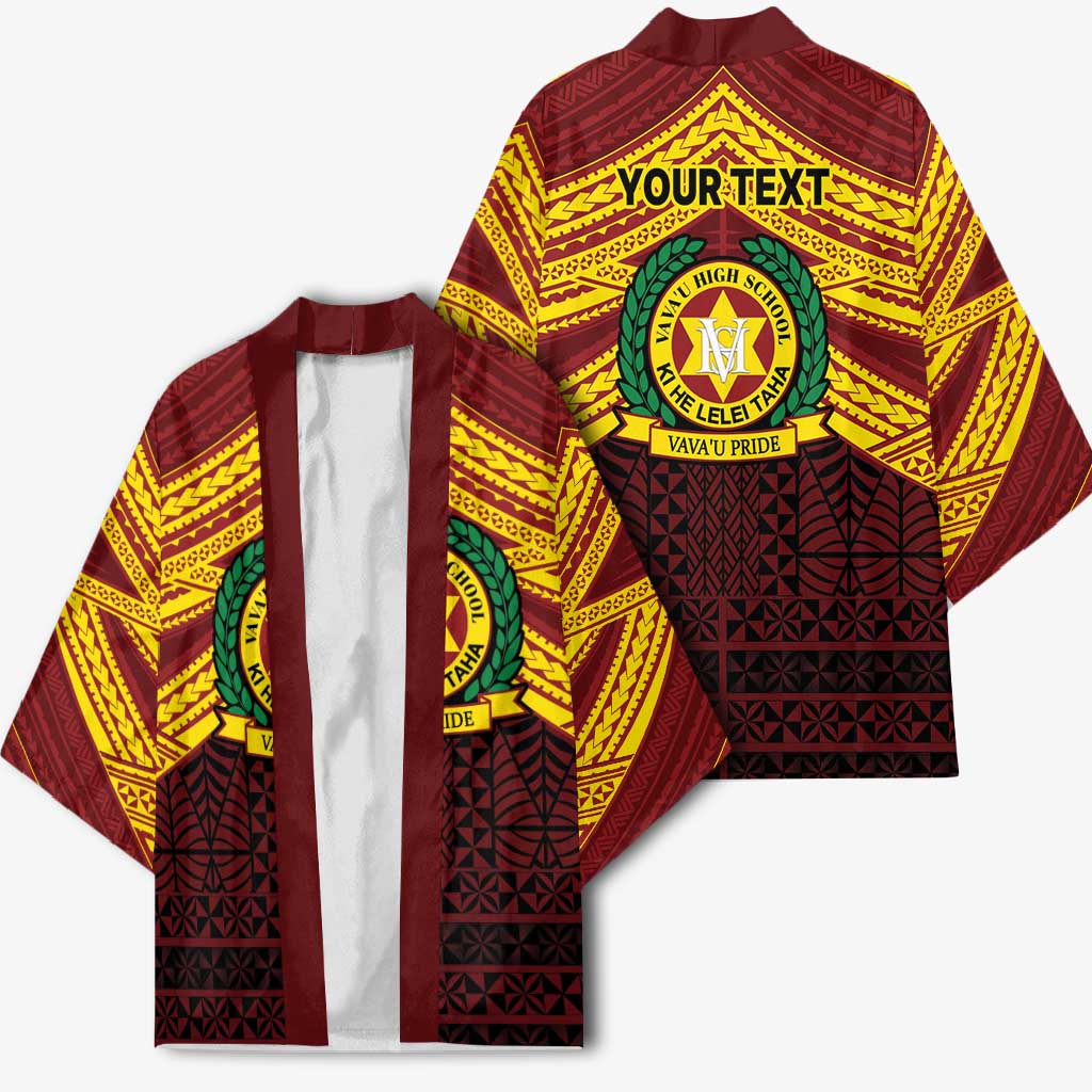 Personalised Tonga Vava'u High School Kimono Polynesian Ngatu Tribal - Polynesian Pride